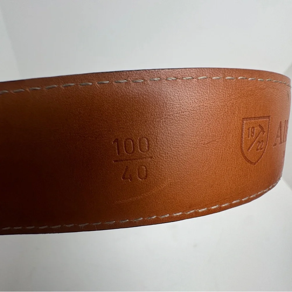 Allen Edmunds 40 Black Genuine Leather Belt Made In USA